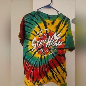 Spencer's Multicolor Tie-Dye Womens Top